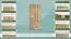 Kleiderschrank mit dekorativen Einfräsungen Kiefer Vollholz massiv natur Columba 01 - Abmessung 195 x 80 x 59 cm