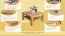 Wohnzimmertisch Eiche Massivholz Farbe: Natur 45x80x80 cm