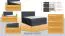 Boxspringbett MINDORO, Box: Bonellfederkern, Matratze: Taschenfederkern, Top Matress: Schaumstoff - Abmessung: 200 x 200 cm - Farbe: Grau