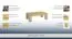 Sofatisch Kaffeetisch Couchtisch Eiche Massivholz Natur 48x120x70 cm