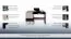 Jugendzimmer - Schreibtisch Aalst 09, Farbe: Eiche / Creme / Schwarz - Abmessungen: 86 x 125 x 55 cm (H x B x T)