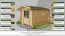 Holz-Gartenhaus 2,98 x 2,98 Meter (inkl. Dach) | Naturbelassen | Satteldach | 34 mm Blockbohlen-Haus Abbildung