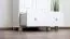 Kleiderschrank | 2 Drehtüren | 1 Schublade | 1 Fach | mit Kleiderstange | 65 cm breit | Massivholz | Farbe: Weiß Abbildung