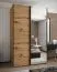Kleiderschrank / Schiebetürenschrank | Soft-Close | 11 Fächer | Farbe: Eiche Artisan | 245,5 x 160 x 64 cm | Spiegel | 2 Kleiderstangen | 2 Schiebetüren