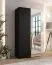 Kleiderschrank | 1 Spiegeltür | Farbe: Schwarz | 1 Fach | Griffe: Gold | 1 Kleiderstange | 1 Meter breit | Soft-Close-Funktion | Maße: 100 x 52 x 202 cm