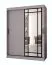 Schiebetürenschrank | Kaschmir | dekorative Spiegeltür | 150 x 62 x 200 cm | 5 Fächer | 2 Kleiderstangen | Schiebetürenschrank | Elegante Ausführung