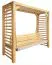 Hängebank / Schaukelbank Tagetes aus Massivholz, Lärche natur, 198 x 220 x 88 cm, Hollywoodschaukel, Holz-Gartenschaukel