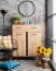 Garderobe Komplett - Set C Crina, 5-teilig, ein Schrank, ein Spiegel, eine Kommode, ein Schuhschrank mit Sitzkissen, eine Garderobe mit Spiegel, ABS-Kantenschutz