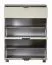 Schuhschrank Sabadell 07, Farbe: Eiche / Beige Hochglanz - 108 x 80 x 38 cm (H x B x T)
