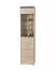 Vitrine Mochis 05, Farbe: Sonoma Eiche hell inklusive 3 Farbeinsätzen - Abmessungen: 200 x 48 x 34 cm (H x B x T), mit 2 Türen und 5 Fächern