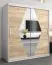 180 cm breiter Kleiderschrank mit 2 Türen | 10 Fächer | Farbe: Sonoma Eiche / Weiß Abbildung