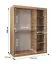 150 cm breiter Kleiderschrank mit 5 Fächern und 2 Türen | Farbe: Schwarz Abbildung
