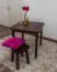 Holztisch Tisch 75x75 cm Kiefer massiv, Farbe: Nuss Abbildung