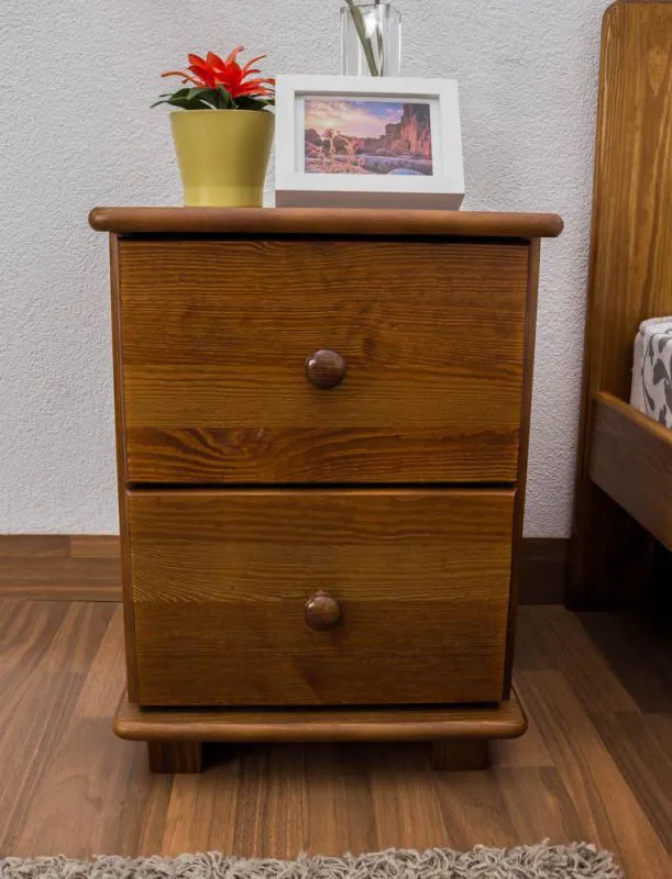 Nachtkommode Eiche 55x42x42 (HxBxT) Kiefer massiv Abbildung