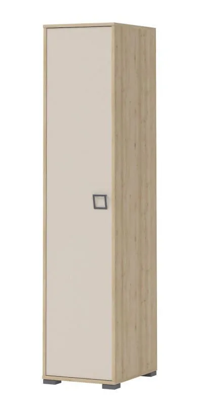 44 cm breiter Kleiderschrank mit 1 Tür | Kleiderstange | Farbe: Buche Abbildung