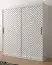 Kleiderschrank mit modernen Design Mulhacen 58, Farbe: Weiß matt / Schwarz matt - Abmessungen: 200 x 180 x 62 cm (H x B x T), mit 10 Fächern