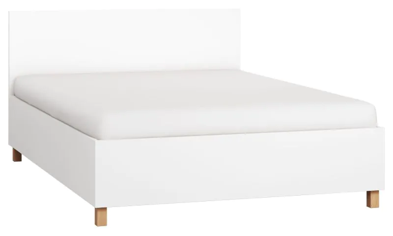Doppelbett Invernada 27 inkl. Lattenrost, Farbe: Weiß - Liegefläche: 140 x 200 cm (B x L)
