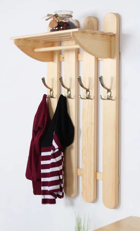 Garderobe Kiefer massiv Vollholz natur Junco 349 – Abmessung 100 x 50 x 33 cm (H x B x T)