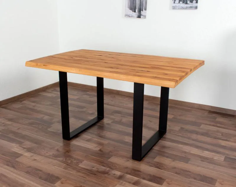 Esstisch Wooden Nature 411 Kernbuche massiv geölt, Tischplatte glatt - 140 x 90 cm (B x T)
