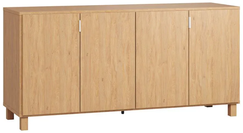 Kommode Averias 04, Farbe: Eiche - Abmessungen: 78 x 160 x 47 cm (H x B x T)