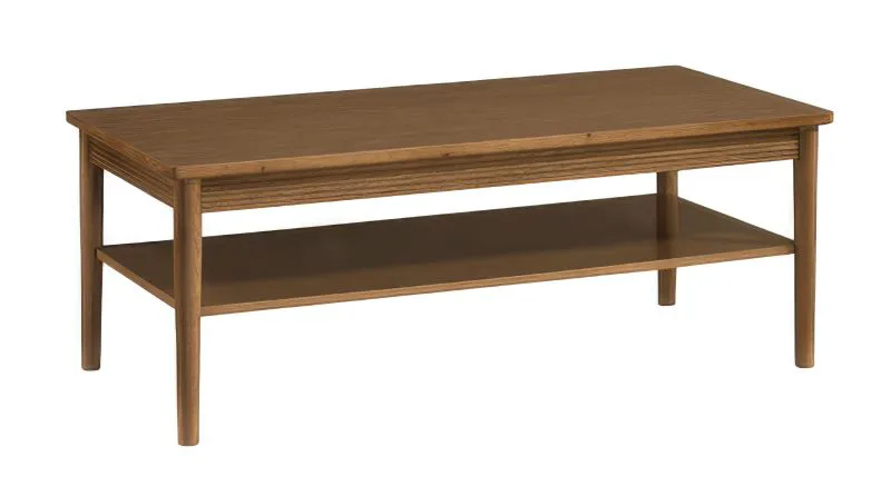 Couchtisch | Wohnzimmertisch | Eiche Karamell | 120 x 60 x 45 cm | 1 Ablagefach | teilmassiv | Inginele 08