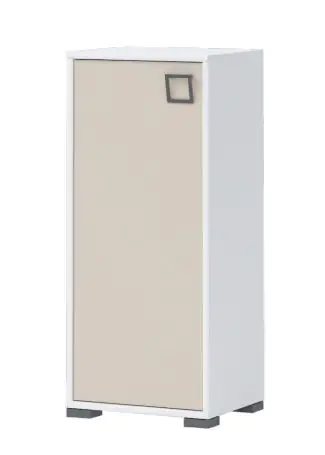 Kommode 21, Farbe: Weiß / Creme - Abmessungen: 102 x 44 x 37 cm (H x B x T)
