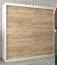 Schiebetürenschrank / Kleiderschrank Bisaurin 5A, Farbe: Weiß matt / Eiche Sonoma - Abmessungen: 200 x 200 x 62 cm ( H x B x T)