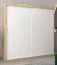 Schiebetürenschrank / Kleiderschrank Bisaurin 5A, Farbe: Eiche Sonoma / Weiß matt - Abmessungen: 200 x 200 x 62 cm ( H x B x T)
