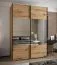Kleiderschrank / Schiebetürenschrank | Farbe: Eiche Artisan | 2 Schiebetüren | 11 Fächer | 2 Kleiderstangen | 245,5 x 170 x 64 cm | Spiegel | Soft-Close