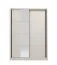 Schiebetürenschrank / Kleiderschrank | 5 Fächer | Farbe: Kaschmir | 2 Kleiderstangen | 1 Spiegeltür | Maße: 155 x 60 x 215,5 cm | für Schlafzimmer
