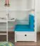 Sitzkissen 2er-Set für Kinderbett / Etagenbett / Funktionsbett Tim - Farbe: Blau