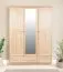 Kleiderschrank Massivholz natur 019 - 190 x 120 x 60 cm (H x B x T)