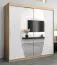 2 Meter breiter Kleiderschrank mit 2 Türen | Farbe: Sonoma Eiche / Weiß Abbildung