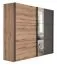 269 cm breiter Kleiderschrank mit 2 Türen, 8 Fächern und 3 Schubladen | Farbe: Eiche | Tiefe: 64 cm Abbildung