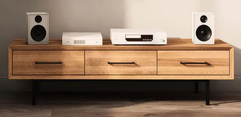 TV-Unterschrank Kumeu 15 Kernbuche massiv geölt - Abmessungen: 35 x 144 x 45 cm (H x B x T)