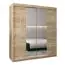 Schiebetürenschrank / Kleiderschrank mit Spiegel Tomlis 04A, Farbe: Eiche Sonoma - Abmessungen: 200 x 180 x 62 cm (H x B x T)