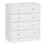 Kommode mit 5 Schubladen, Farbe: Weiß - Abmessungen: 70 x 60 x 35 cm (H x B x T), platzsparend & vielseitig einsetzbar