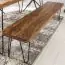 Massivholz Sitzbank mit Haarnadelbeinen, Farbe: Sheesham / Schwarz - Abmessungen: 45 x 160 x 40 cm (H x B x T), Handgefertigt & hochwertig Verarbeitet