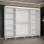 Großer Schiebetürenschrank mit Spiegel Jotunheimen 179, Farbe: Weiß - Abmessungen: 208 x 250,5 x 62 cm (H x B x T)