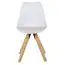 Stuhl 2er Set im Skandinavischen Stil, Farbe: Weiß / Eiche, mit freundlichen Farben und hellem Holz