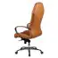 Hochwertiger Bürostuhl mit Kopfstütze Apolo 65, Farbe: Caramel / Chrom