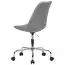 Stuhl mit Rollen Apolo 114, Farbe: Grau / Chrom, mit 360° Drehfunktion