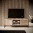 Kleines TV-Möbel mit vier Fächern Fouchana 06, Farbe: Beige / Eiche Viking - Abmessungen: 53 x 153 x 39,5 cm (H x B x T)