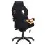 Gamingstuhl / Bürostuhl Apolo 53, Farbe: Schwarz / Grau / Orang, mit ergonomische ausgeformter Polsterung
