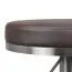 Gut gepolsterter Barstuhl, Farbe: Braun / Silber, Höhenverstellbar & 360° Drehbar