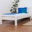 Kinderbett / Jugendbett "Easy Premium Line" K8, Buche Vollholz massiv weiß lackiert - Maße: 90 x 190 cm
