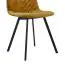 Stuhl Maridi 245, Hellbraun, 89 x 45 x 55 cm, stilvolle Parallelnähte an der Rückenlehne, hochwertiger Stoffbezug, stabile pulverbeschichtete Metallbeine