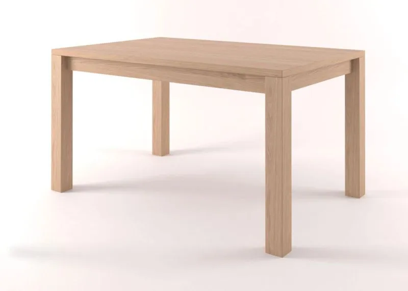 Esszimmermöbel - Esstisch Eiche Vollholz massiv natur Pirol 105 (eckig) - Abmessung 120 x 75 x 80 cm (B x H x T) Abbildung