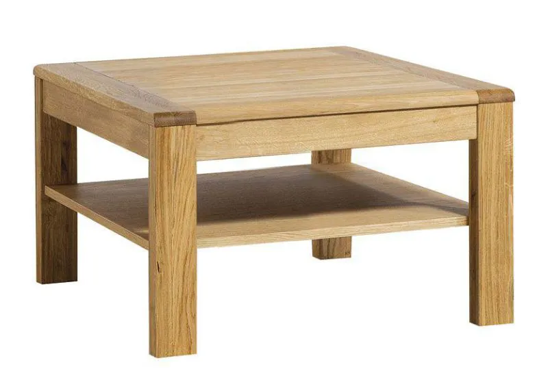Wohnzimmertisch teilmassiv Farbe: Natur 45x75x75 cm Abbildung