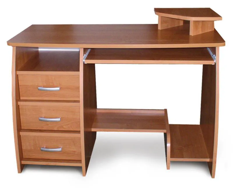 Schreibtisch Banjaran 25, Farbe: Erle - Abmessungen: 75 x 114 x 55 cm (H x B x T)